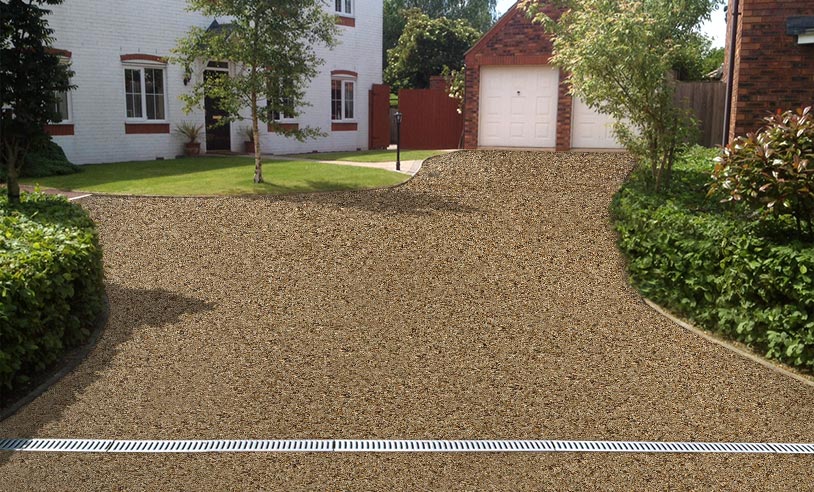 Oyster Pearl resin driveway