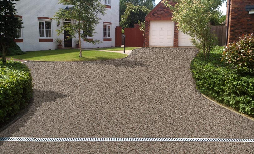Rose Flint resin driveway